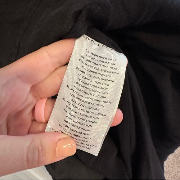 Tuckernuck Faithfull The Brand Black Linen Black Puff Sleeve Maxi Dress 4 - Picture 10 of 14